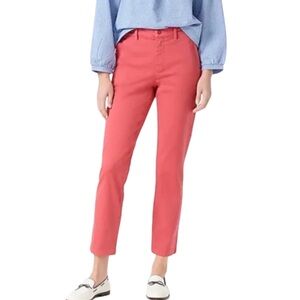 J. Crew Frankie Slim Chino Pants in Coral Pink